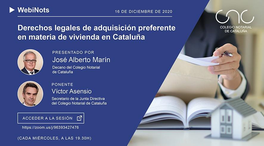 Derechos legales de adquisición preferente en materia de vivienda en Cataluña