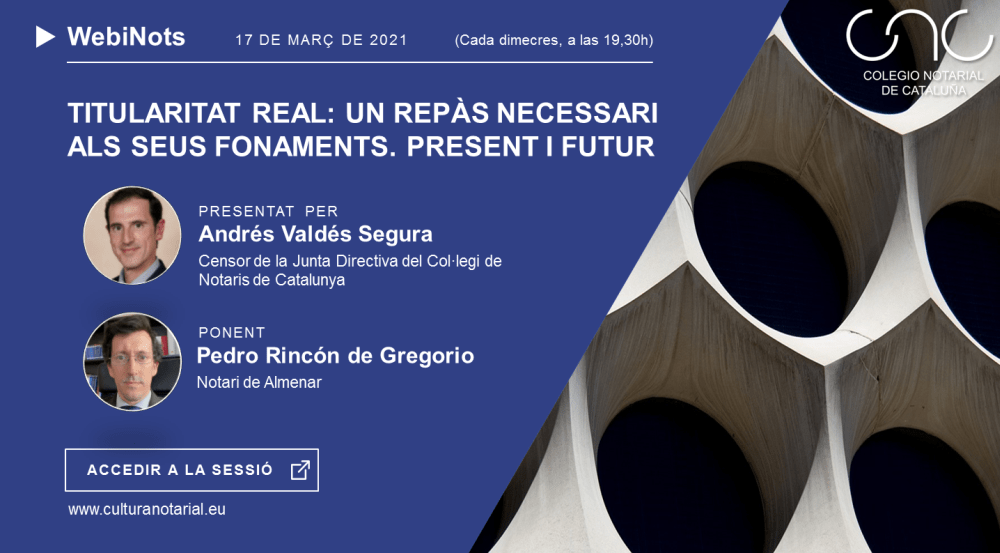 Titularitat real: un repàs necessari als seus fonaments. Present i futur.