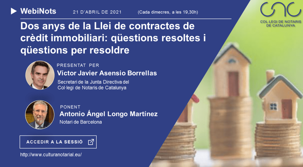 Dos anys de la Llei de contractes de crèdit immobiliari: qüestions resoltes i qüestions per resoldre