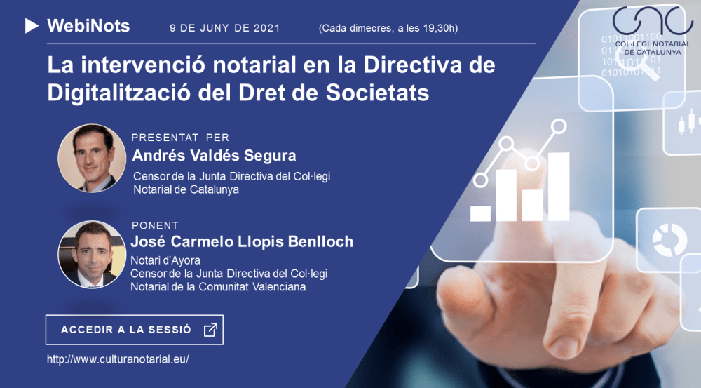 La intervenció notarial en la Directiva de Digitalització del Dret de Societats
