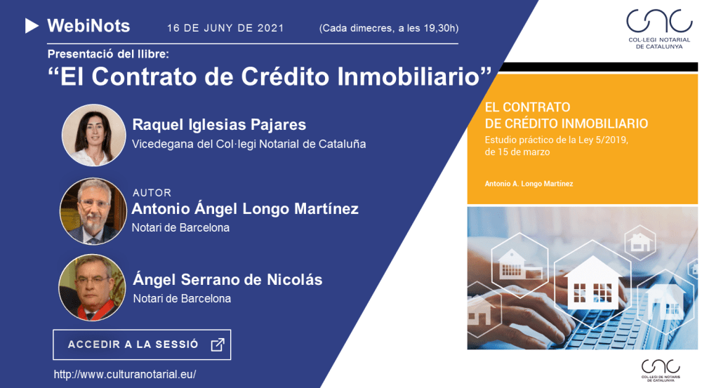 Presentació del llibre: “El Contrato de Crédito Inmobiliario”