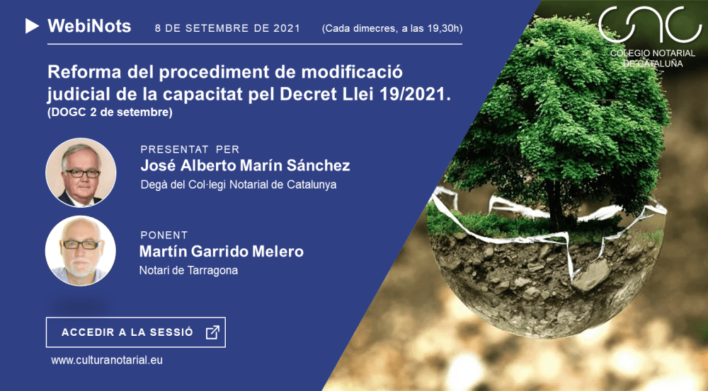 Reforma del procediment de modificació judicial de la capacitat pel Decret Llei 19/2021