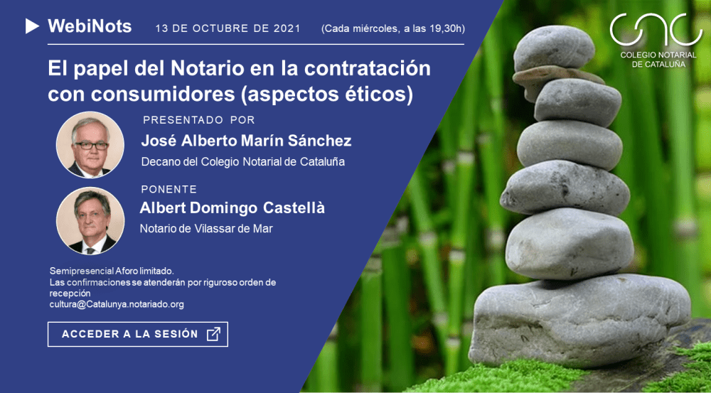El papel del Notario en la contratación con consumidores (aspectos éticos)