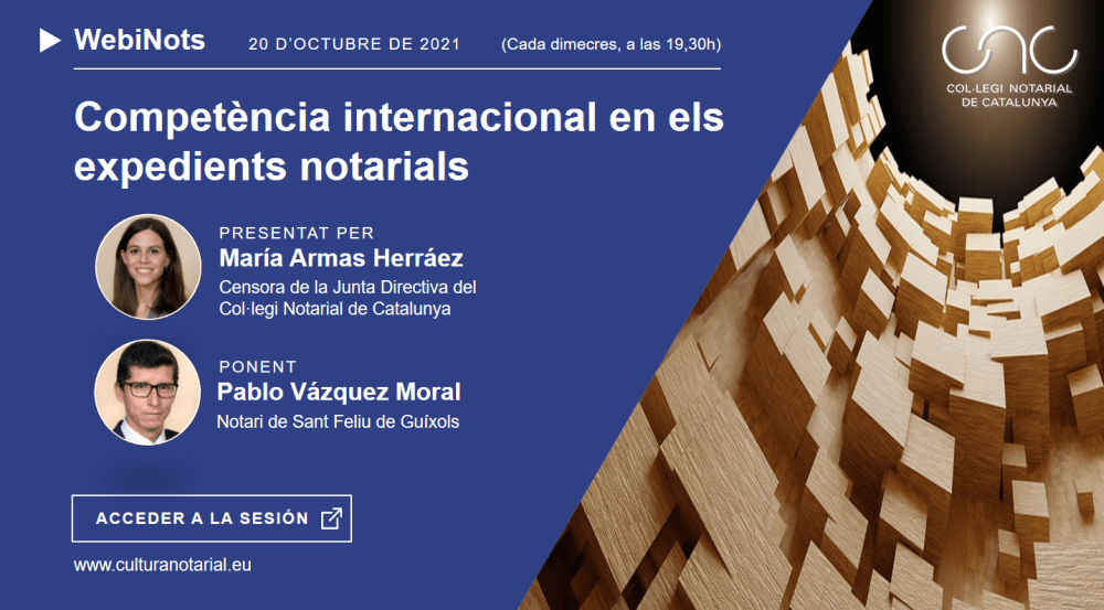 Competència internacional en els expedients notarials