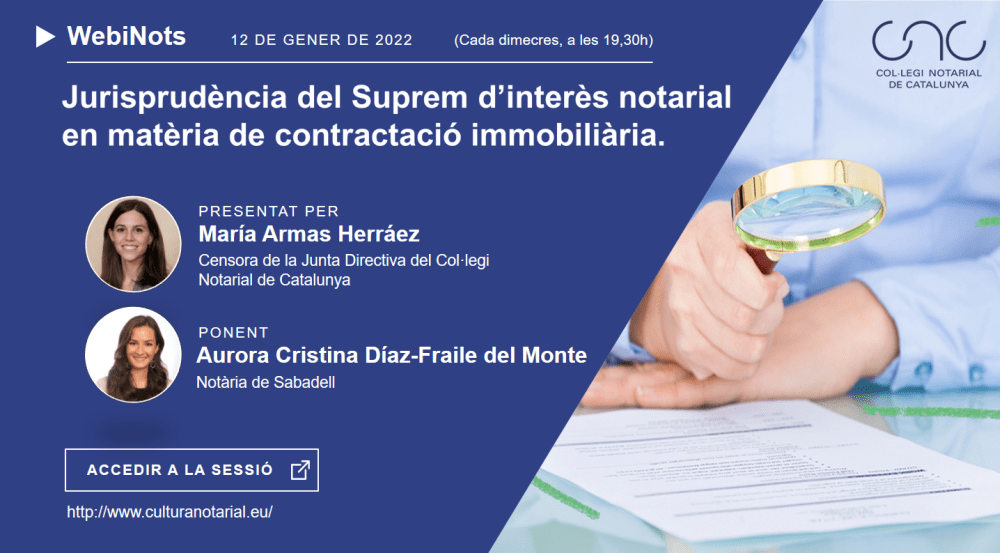 Jurisprudència del Suprem d’interès notarial en matèria de contratació inmobiliària.