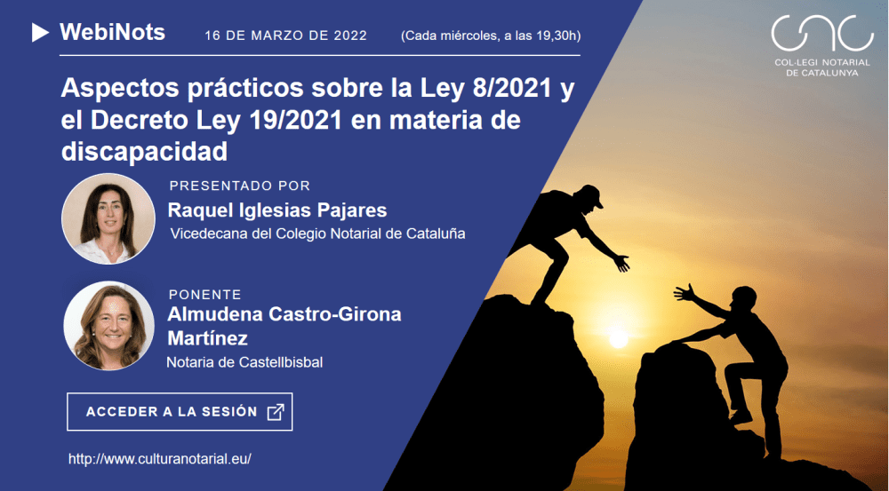 Aspectos prácticos sobre la Ley 8/2021 y el Decreto Ley 19/2021 en materia de discapacidad