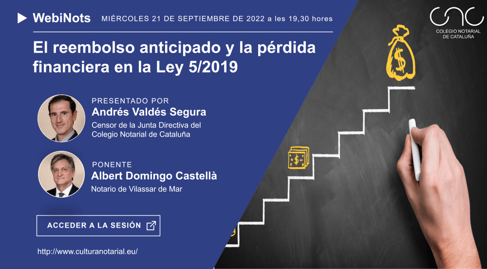 El reembolso anticipado y la pérdida financiera en la Ley 5/2019