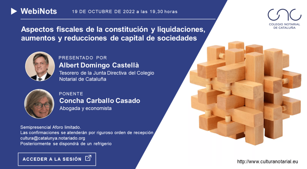 Aspectos fiscales de la constitución y liquidaciones, aumentos y reducciones de capital de sociedades