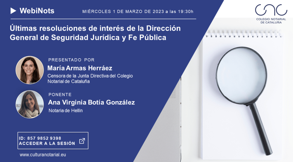 Últimas resoluciones de interés de la Dirección de Seguridad Jurídica y Fe Pública