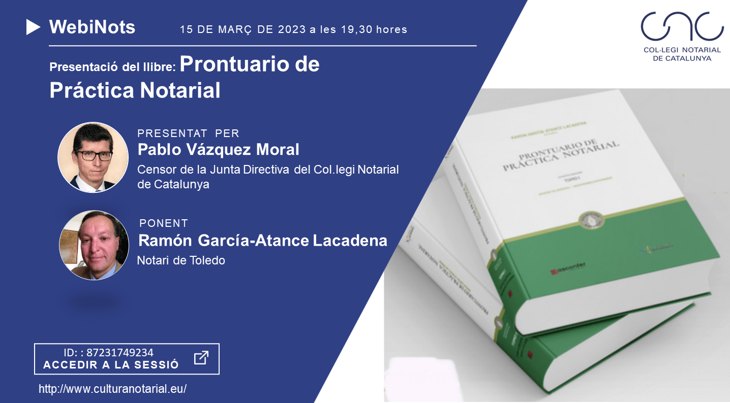 Presentació del llibre: Prontuario de Práctica Notarial
