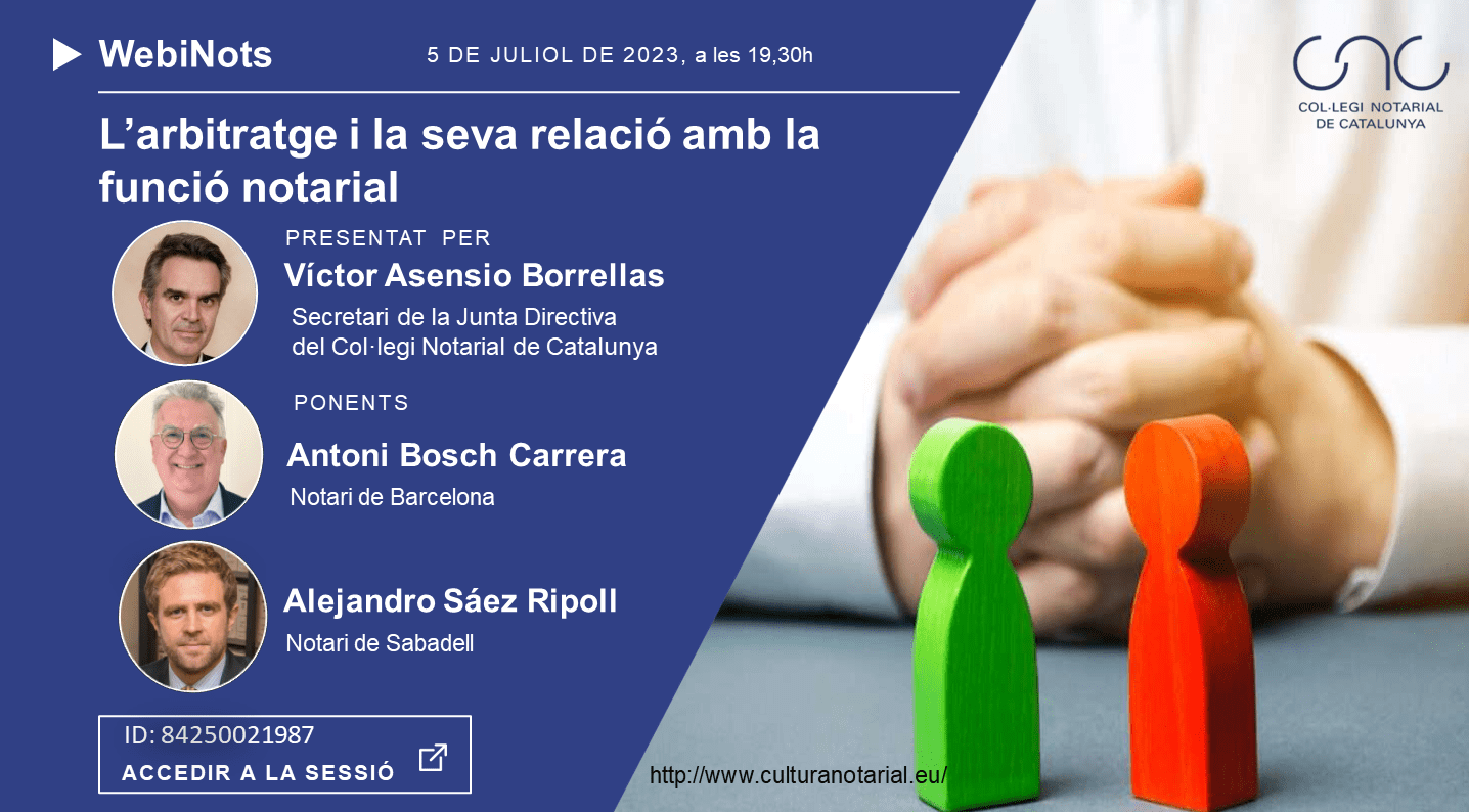 L’arbitratge i la seva relació amb la funció notarial
