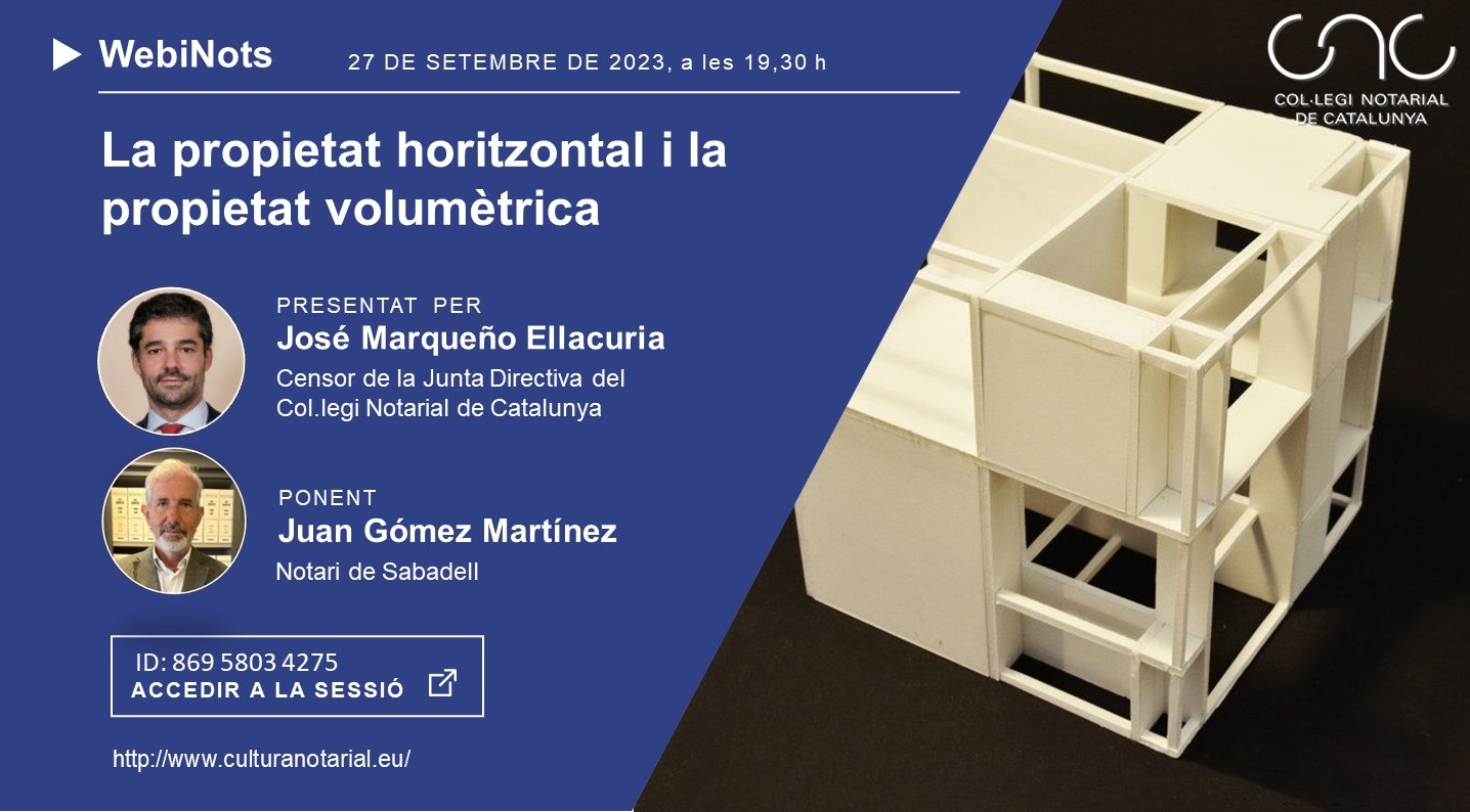 La propietat horitzontal i la propietat volumètrica