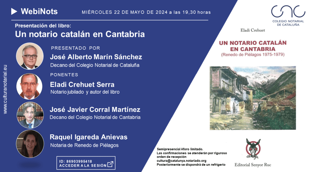 Presentación del libro: Un notario catalán en Cantabria