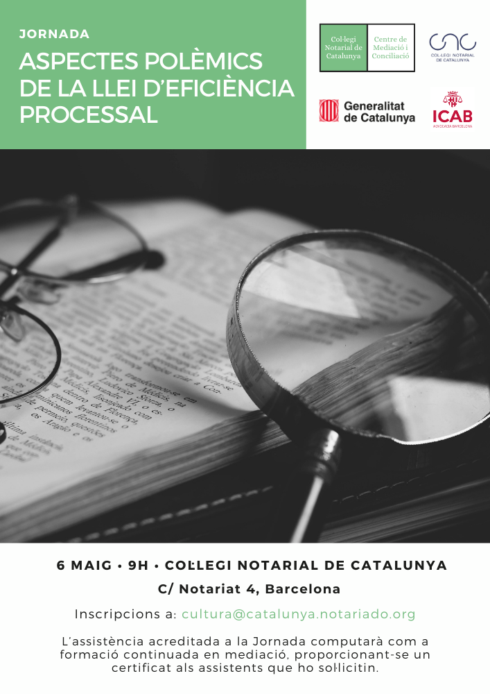 Jornada: Aspectes polèmics de la Llei d’Eficiència Processal