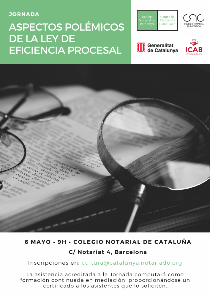 Jornada: Aspectos polémicos de la Ley de Eficiencia Procesal