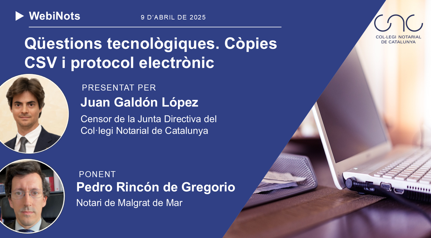 Qüestions tecnològiques. Còpies CSV i protocol electrònic