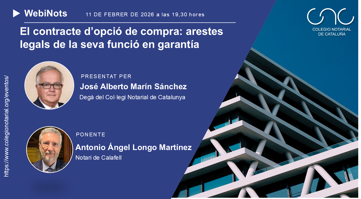 Webinot 82: El contracte d’opció de compra: arestes legals de la seva funció en garantía